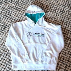 AMG Petronas F1 team Womens Oversized Hoody White